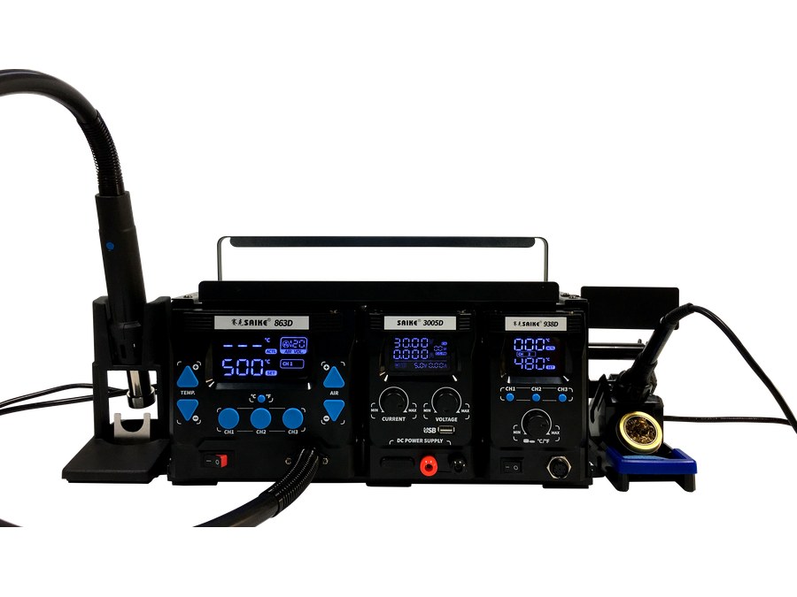 SAIKE 863-30 working setup with handles and output cable