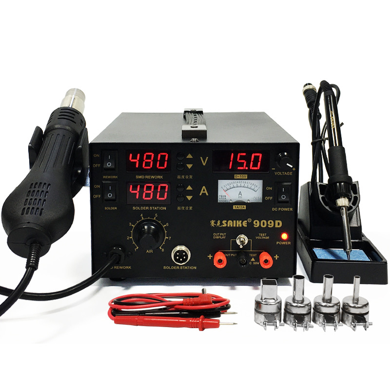 SAIKE 909D 3 in 1 hot air soldering station