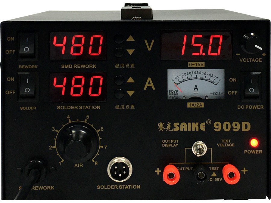 SAIKE 909D front panel and display controls