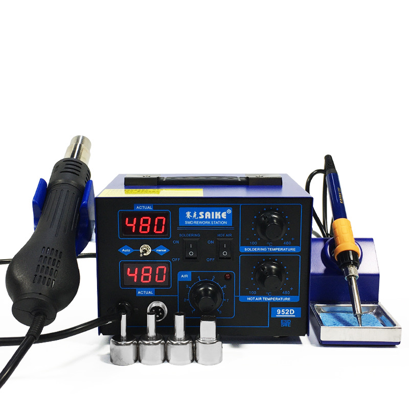 SAIKE 952D 2 in 1 hot air soldering station